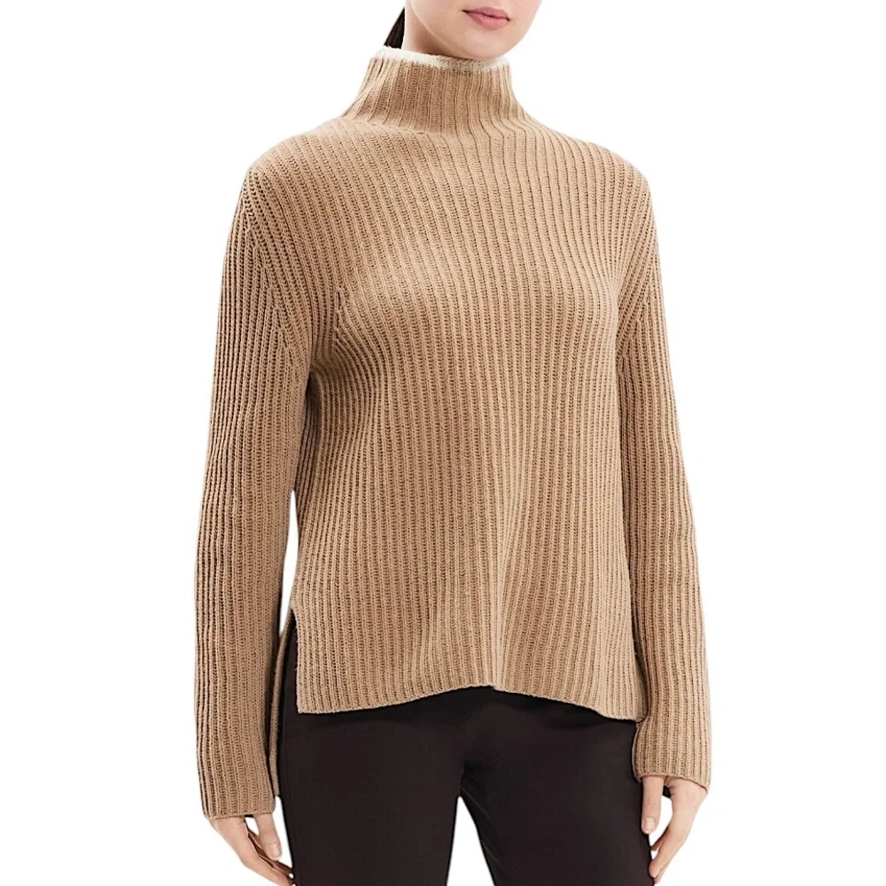Theory Karenia Turtleneck Felted Wool Cashmere Sweater size P